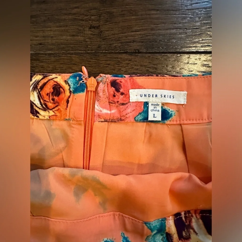 Underlies Floral Orange Skirt - size Large